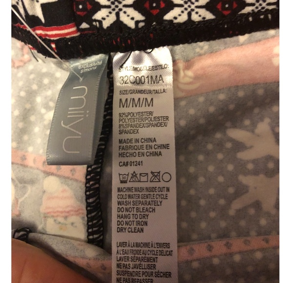 Festive winter holidays themed high rise stretch leggings NWT - Picture 4 of 5